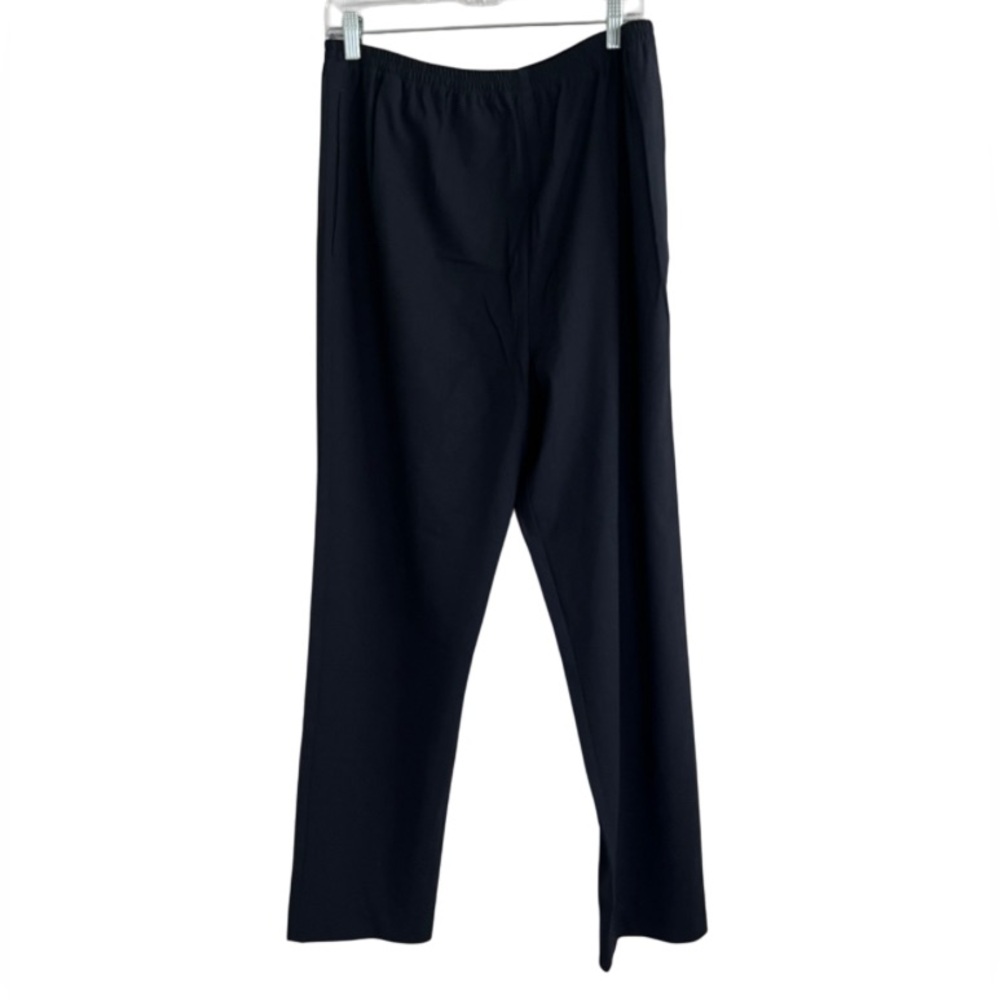 Eskandar Wool Dark Navy Blue Straight Leg Trouser Pants Women's Size 2